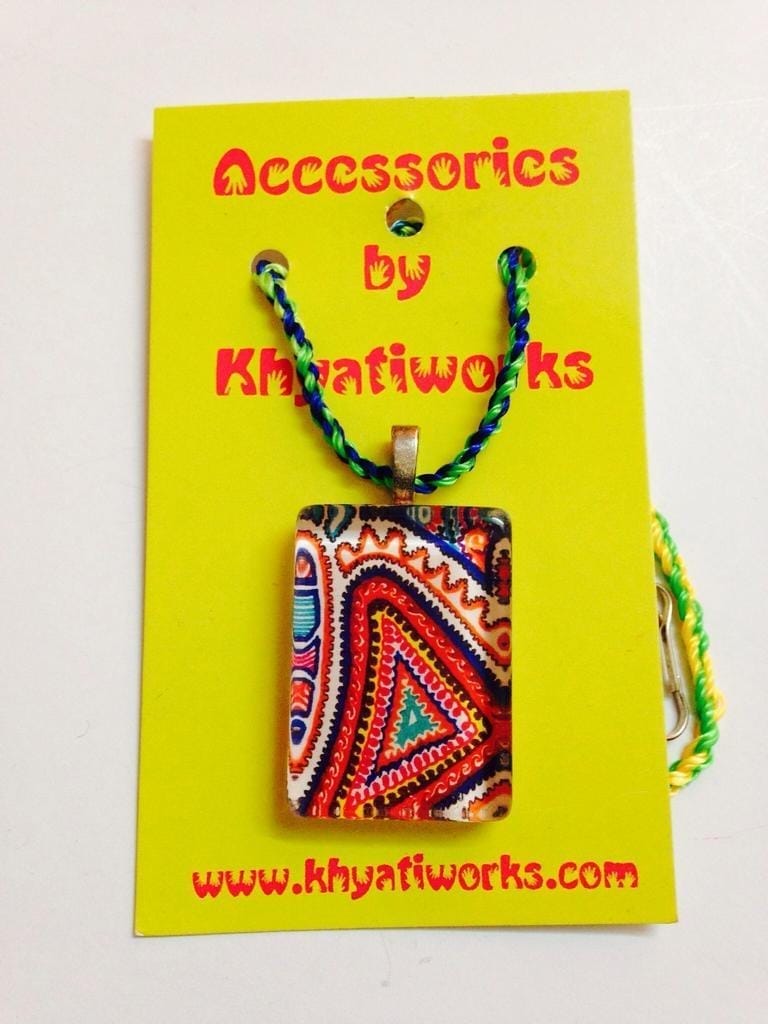 Footy Cuboid Glass Pendant