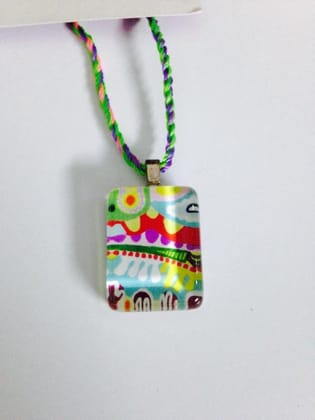 Fresco - Small Rectangle Glass Pendant