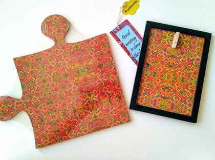 Phulkari ' Puzzle Placemat & Photo Frame