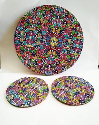 FLOROSPHERE ARTWORK PLACEMAT AND COASTERS SET