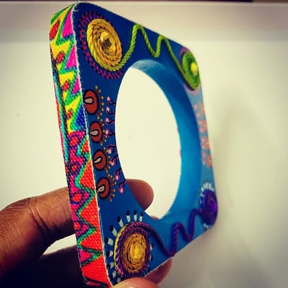 Peacock Hues Square Bangle