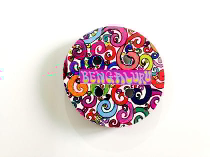 Florosphere Circle Bengaluru Wooden Magnet
