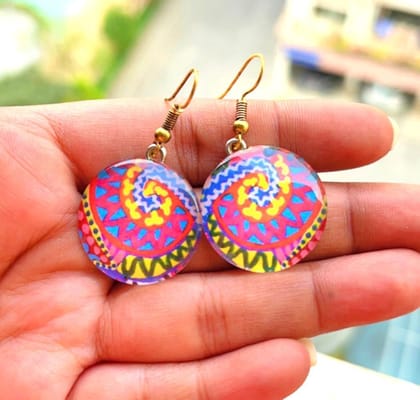 Rainbow-Connections glass Earrings