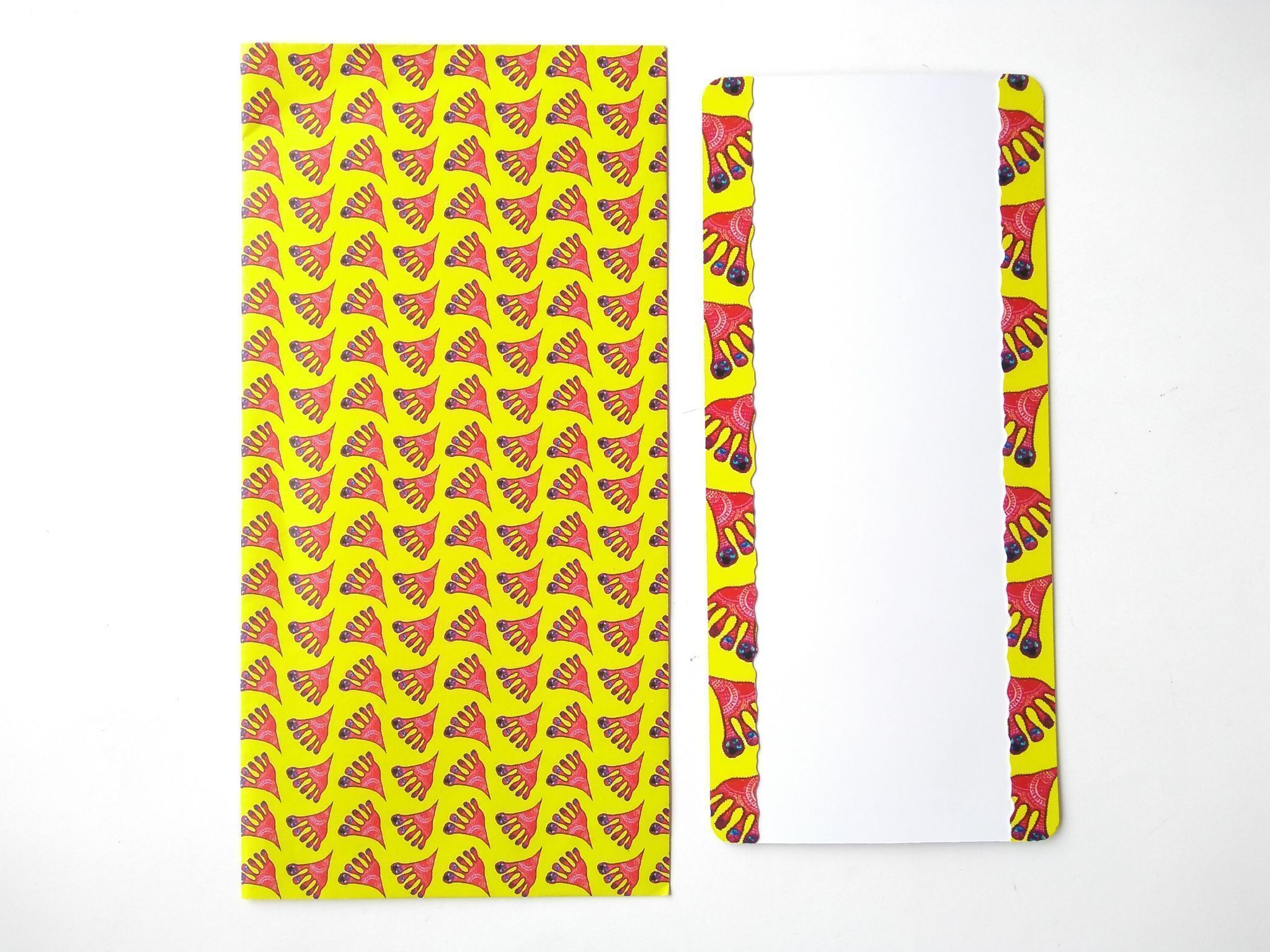 Lakshmi Padam Gift Envelopes and Card - yellow 2